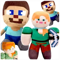Maskotki i pluszaki - MINECRAFT WODNY ŚWIAT - ZESTAW PLUSZOWYCH MASKOTEK 2w1 JEŻDŻACY STEVE ALEX - miniaturka - grafika 1