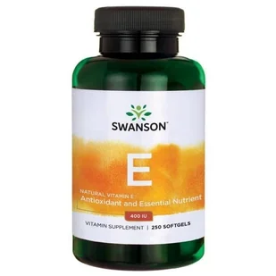 SWANSON Witamina E Naturalna 400IU - (250 kap) - Witaminy i minerały - miniaturka - grafika 1