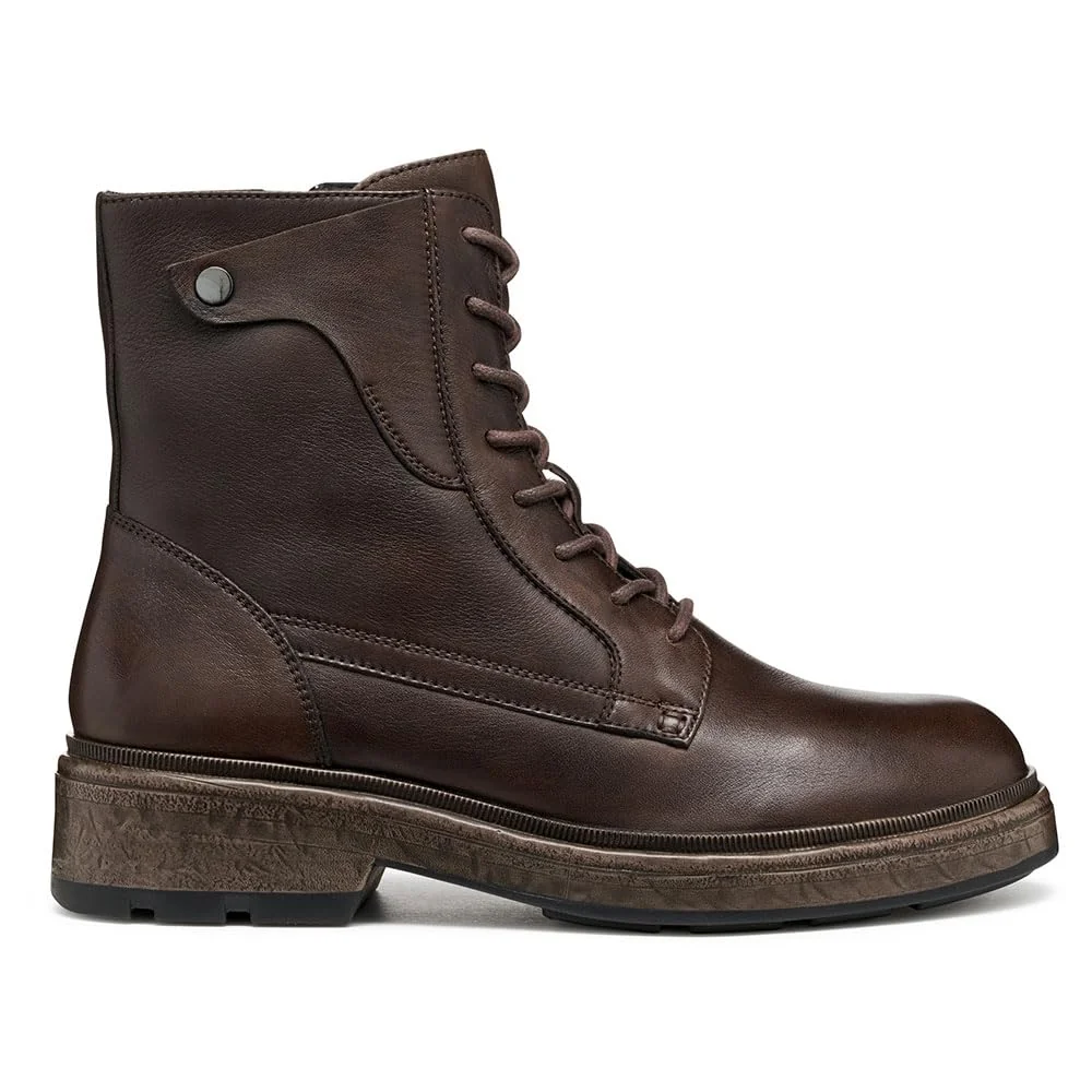 Geox Damskie buty D SWELEN Ankle, Dark Brown, 41 EU, ciemnobrązowy, 41 EU