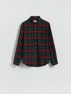 Koszule męskie - Reserved - Koszula regular fit w kratę - bordowy - miniaturka - grafika 1