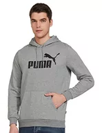 Bluzy męskie - PUMA Męska bluza z kapturem Ess Big Logo Fl Sweat - miniaturka - grafika 1