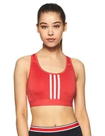 Biustonosze - adidas Drst damski biustonosz z 3 paskami czerwony Glored XXS - miniaturka - grafika 1