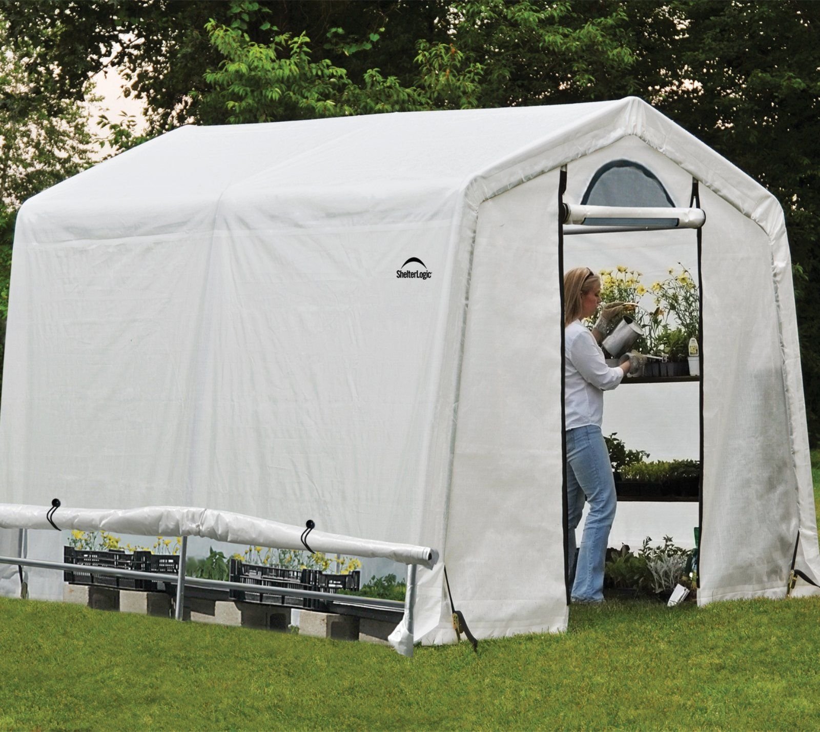 ShelterLogic Szklarnia foliowa 5,76 m biała 240x240 cm SL70681