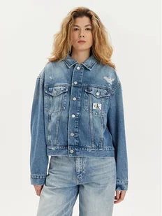 Calvin Klein Jeans Kurtka jeansowa J20J222787 Niebieski Boxy Fit - Kurtki damskie - miniaturka - grafika 1