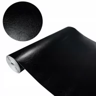 Meble modułowe i akcesoria - Okleina Meblowa Samoprzylepna Czarna Skóra Na Regał Szafkę Meble 90x990 - miniaturka - grafika 1