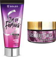 Balsamy i kremy do opalania - Soleo Soleo I'm So Famous Bronzer + Słoiczek Beauty Face - miniaturka - grafika 1