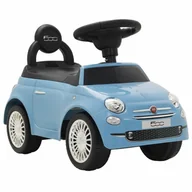 Jeździki dla dzieci - vidaXL Samochód jeździk Fiat 500, niebieski - miniaturka - grafika 1