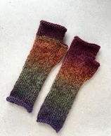 Rękawiczki - Mitenki z wełną owczą ostatnie liście - miniaturka - grafika 1