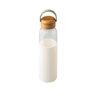 Shakery i bidony sportowe - Szklana butelka Refresh 560 ml, biały - miniaturka - grafika 1