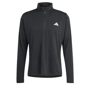 adidas Męska bluza z zamkiem 1/4, S, czarna, Czarny, S - Bluzy męskie - miniaturka - grafika 1