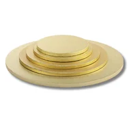 Dodatki do ciast w proszku - Decora okrągły podkład pod tort złoty 28cm - miniaturka - grafika 1