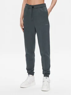 Calvin Klein Performance Spodnie dresowe 00GWS3P605 Zielony Regular Fit - Spodnie sportowe damskie - miniaturka - grafika 1