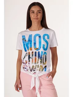 Koszulki i topy damskie - Moschino T-shirt w kolorze białym - grafika 1