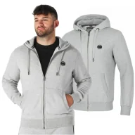 Odzież taktyczna i umundurowanie - Bluza rozpinana z kapturem Pit Bull New Brushed Fleece Group Small Logo '24 - Szara 3XL - miniaturka - grafika 1