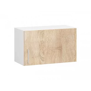 Szafka kuchenna AKORD W60 pod okap system LIMA Biała 60 cm - 1 drzwi, fronty kolor Dąb Sonoma, mat, 1 półka - 60x30,5x29 cm - Szafki kuchenne - miniaturka - grafika 2