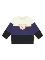 Bluzy i sweterki niemowlęce - Steiff Bluza w kolorze granatowo-czarno-kremowym - miniaturka - grafika 1
