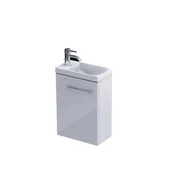 Szafki łazienkowe - Szafka łazienkowa z umywalką Oristo Geo 40 cm biały połysk KI01-ZD1D-40-1 - miniaturka - grafika 1