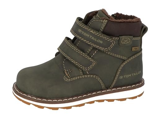 Tom Tailor Kids Chłopięce 4270070003 modne kozaki, khaki, 34 EU