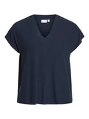 Koszulki i topy damskie - Vila Koszulka w kolorze granatowym - miniaturka - grafika 1