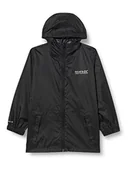 Kurtki i płaszcze dla chłopców - Regatta Junior Pack-IT wodoodporna skorupa dla dzieci, rozmiar XS czarny - miniaturka - grafika 1