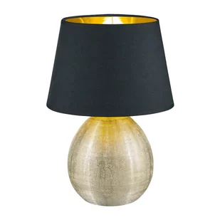 Czarna lampa stołowa z ceramiki i tkaniny Trio Luxor, wys. 35 cm - Noże stołowe - miniaturka - grafika 1
