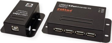 Adapter USB Roline Przedłużacz ROLINE USB 2.0 przez RJ45, 4x USB, maks. 50m