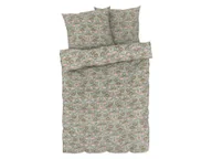 Pościel - LIVARNO home Pościel z mikrowłókna satynowego, 220 x 200 cm (Kwiaty, zielony/koralowy, 200 x 220 cm) - miniaturka - grafika 1