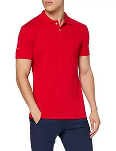 Trigema Męska koszulka polo, elastyczna Piqué koszulka polo, Czerwony (wiśnia 036), XL - Koszulki męskie - miniaturka - grafika 1