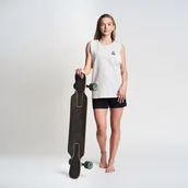 Koszulki i topy damskie - Koszulka bawełniana bez rękawów damska luźna jasna szara Tank Top Cuna S - miniaturka - grafika 1