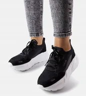Sneakersy damskie - Sneakersy damskie czarne Big Star JJ274603 22679 rozmiar 38 - miniaturka - grafika 1