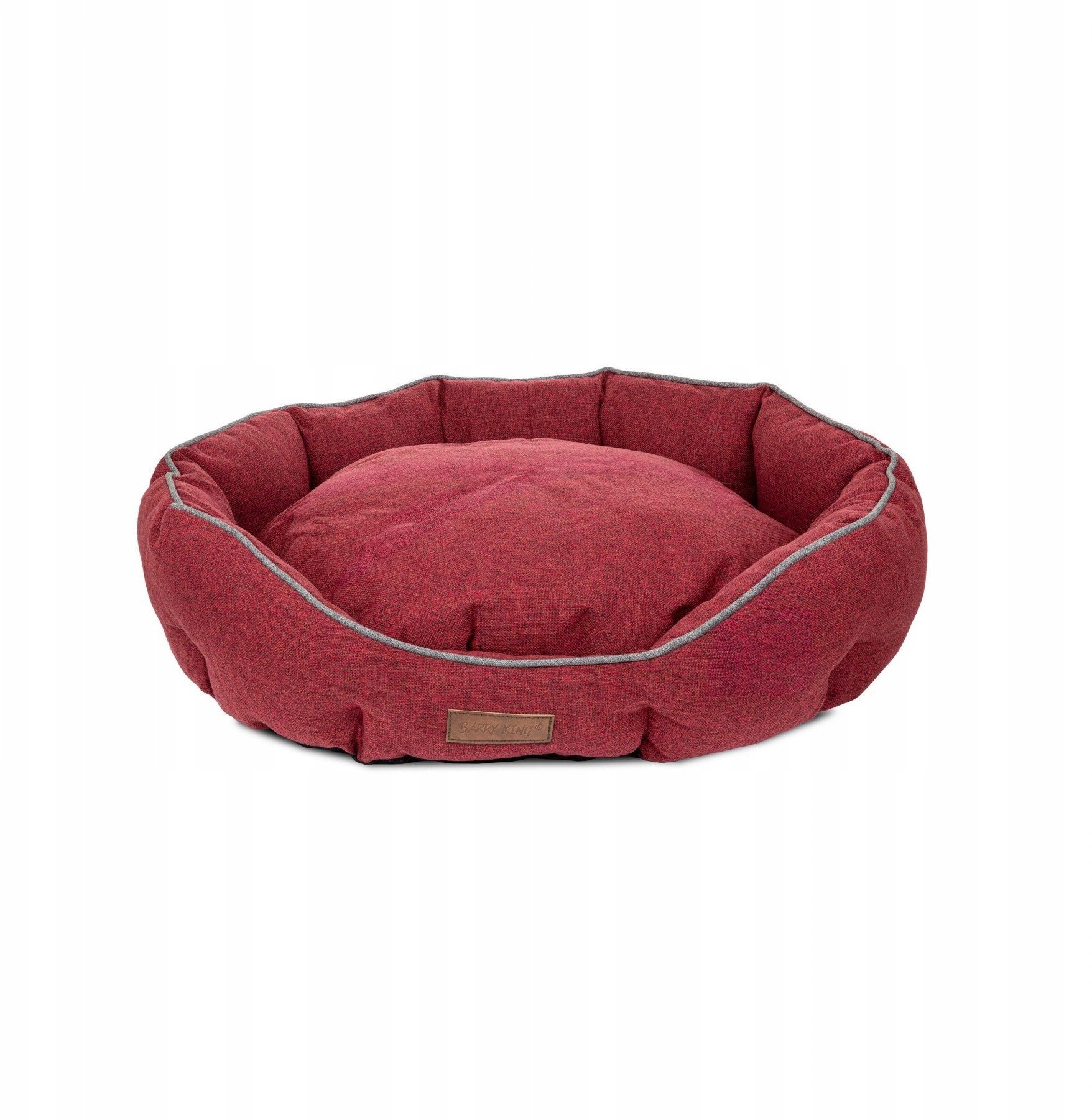 Legowisko dla psa, czerwone, szare, 57*52*18cm