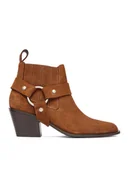 Botki damskie - Badura Botki EO-CLEO-501-25 Brązowy - miniaturka - grafika 1