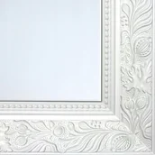 Lustra - Ekskluzywne Lustro STYLOWA BIAŁA rama 140x50 S15 - miniaturka - grafika 1