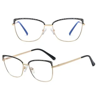Okulary kocie do komputera damskie z filtrem BLUE Light zerówki Flex 25101A - Okulary korekcyjne, oprawki, szkła - miniaturka - grafika 1