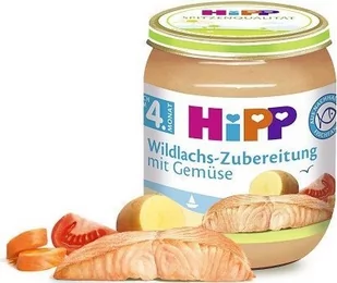 HiPP, Bio, krem z łososia z warzywami, 125 g - Dania dla dzieci - miniaturka - grafika 1