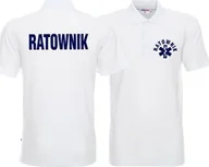 Odzież robocza - Promostars LPP - Koszulka Polo męska RATOWNIK biała - miniaturka - grafika 1