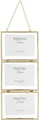 Ramki na zdjęcia - Ramka na zdjęcie zdjęcia metalowa złota na 3 zdjęcia 70x22,5x1,5 173515 - miniaturka - grafika 1