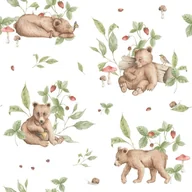 Tapety - Tapeta Ciekawski Miś Biała - miniaturka - grafika 1