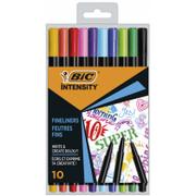 Przybory szkolne - BIC Cienkopisy Intensity fine mix ast etui 10 kolorów - miniaturka - grafika 1