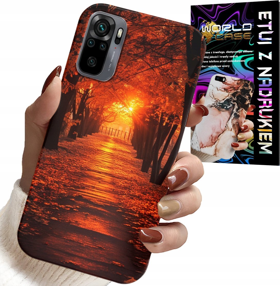 ETUI DO XIAOMI NOTE 10 / 10S - PARK, JESIEŃ, SPADAJĄCE LIŚCIE, PLECKI