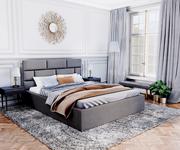 Łóżka - Łóżko tapicerowane - PASADENA TRINITY (GRAFITOWY) rama, stelaż metalowy podnoszony 180 x 200 - miniaturka - grafika 1