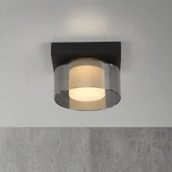 Lampy sufitowe - Paul Neuhaus Lampa sufitowa LED Rika, czarna, długość 15 cm - miniaturka - grafika 1