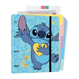 Disney Stitch - Segregator A4 z kartkami z kolekcji Tropical (4 ringi, gumka) - Szkolne artykuły papiernicze - miniaturka - grafika 1