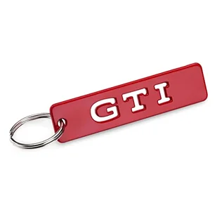 Volkswagen 1H2087010D breloczek do kluczy z logo GTI, kółko na klucze, metalowy brelok, czerwony, czerwony, Rozmiar uniwersalny, Nowoczesny - Breloki - miniaturka - grafika 1