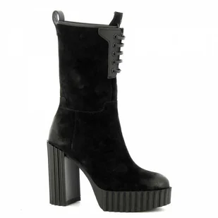 Czarne damskie botki na grubym obcasie CARINII - Carinii - Botki damskie - miniaturka - grafika 1