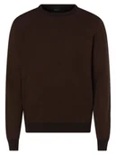 Swetry męskie - Bugatti - Sweter męski, czarny|brązowy - miniaturka - grafika 1