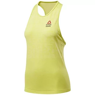 Koszulki i topy damskie - Reebok Rc Myoknit Tank Games damski top bez rękawów żółty Chartr XXS FS7632 - grafika 1