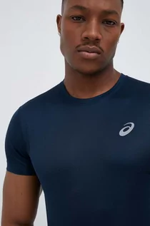 Koszulki męskie - Asics t-shirt do biegania Core kolor granatowy gładki - grafika 1