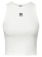 Bluzki damskie - adidas Originals Top damski Kobiety Bawełna biały jednolity, S - miniaturka - grafika 1