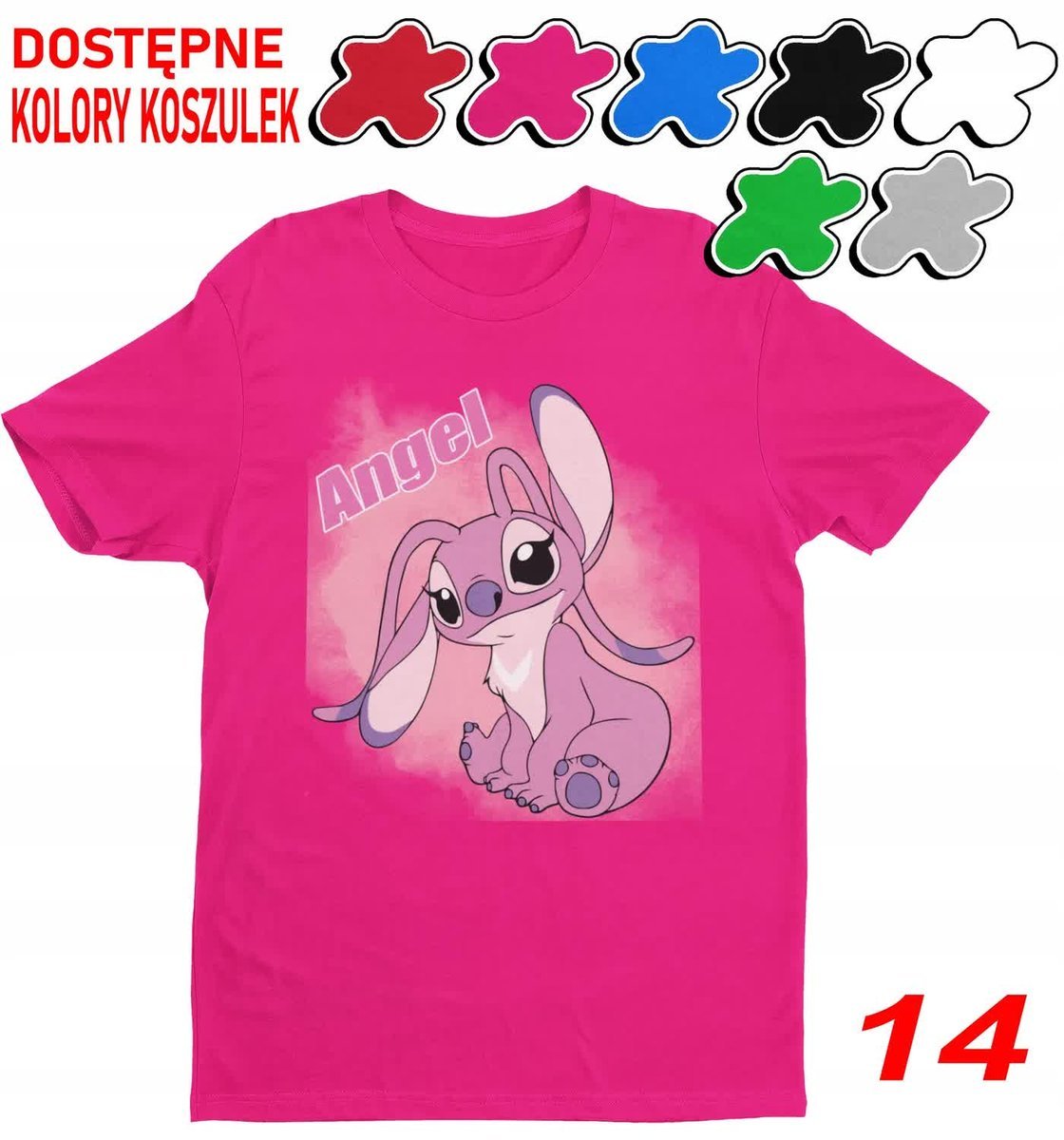 Dziecięca Koszulka Z Nadrukiem Duży Wybór Lilo I Stitch Stich - M 134-140